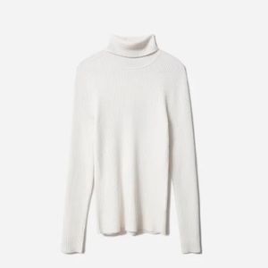 NWT Italian merino rib turtleneck - bone